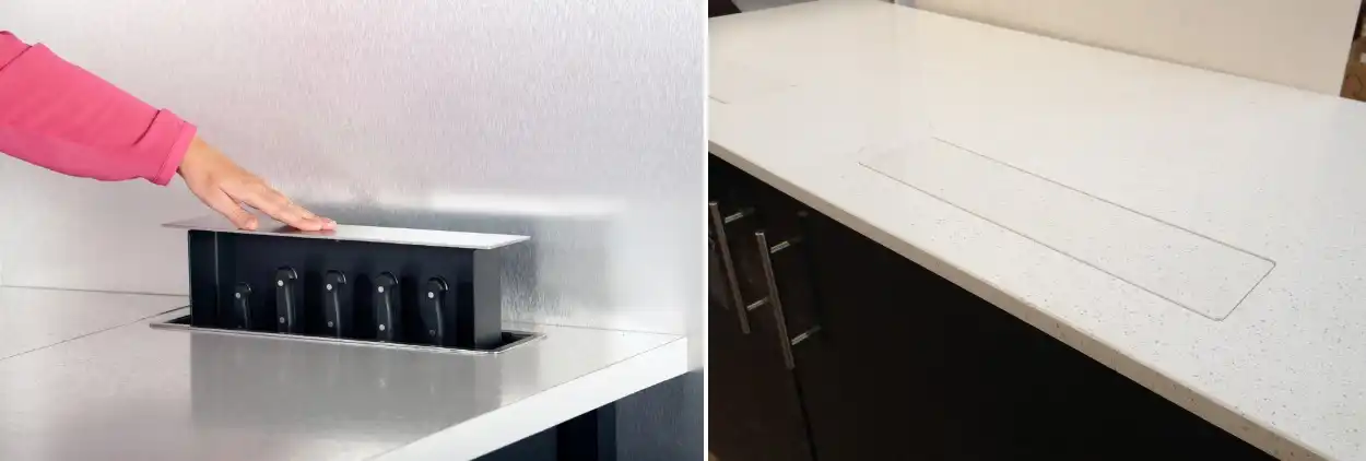 Knife Built in Countertop Storage