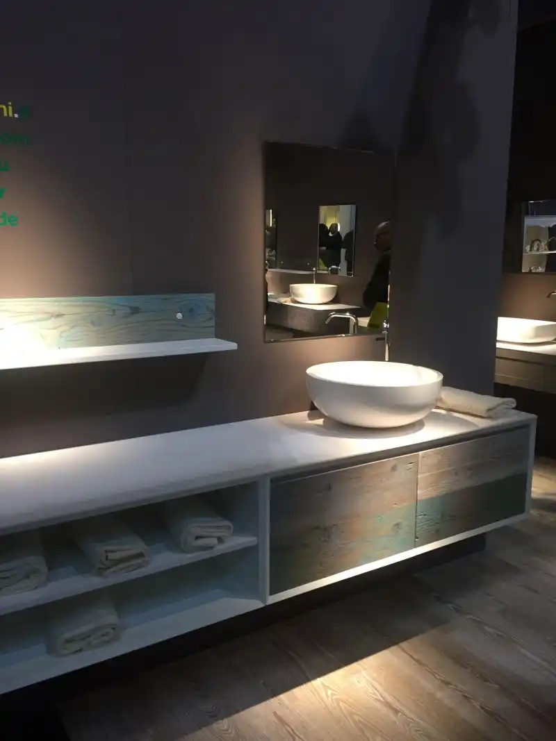 L shaped shelf for bathroom storage