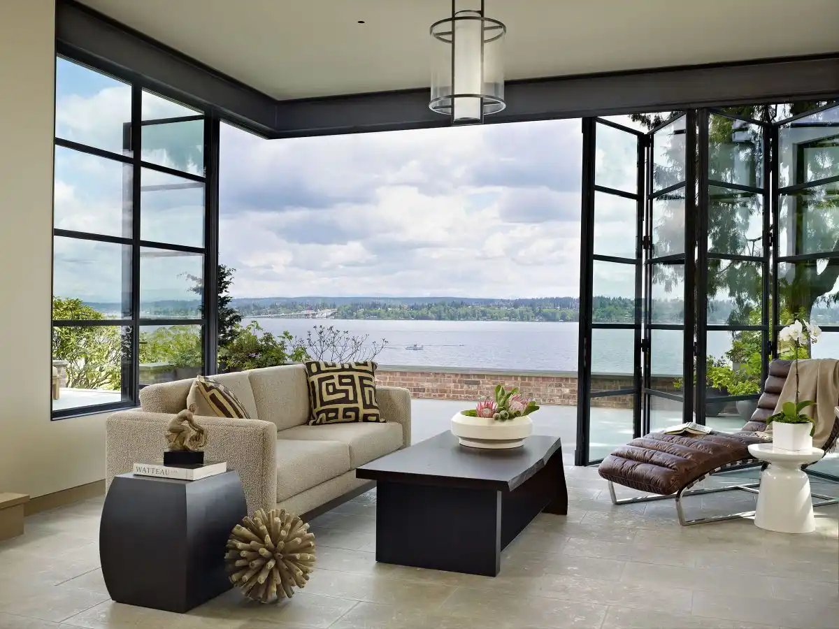 Lake view folding doors