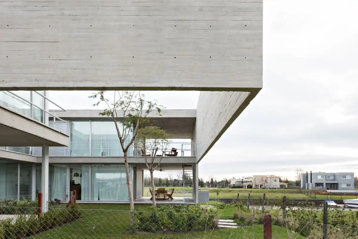 concrete and glass house