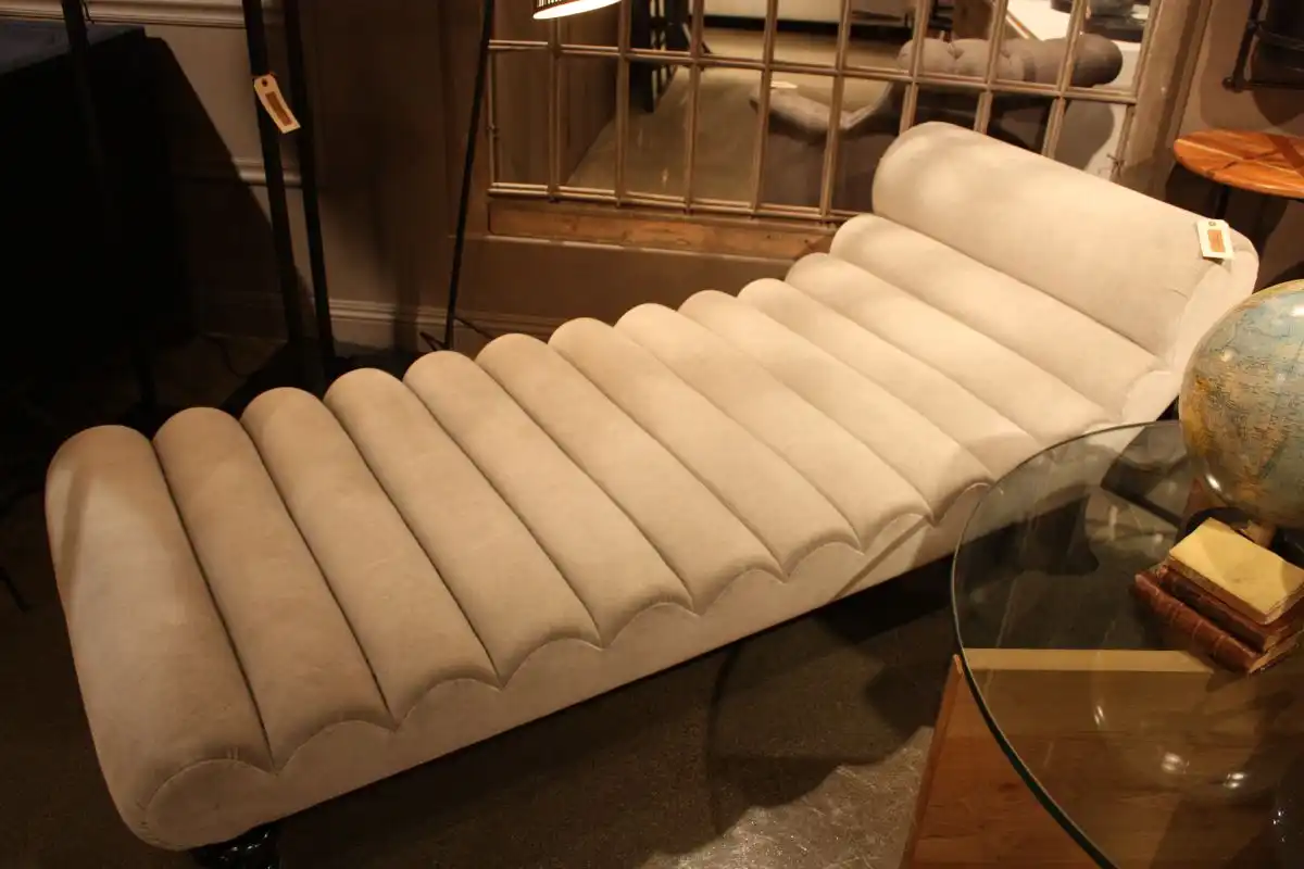 Large white lounge chair