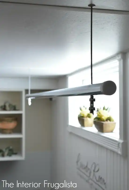 Laundry Room hanging drying rack