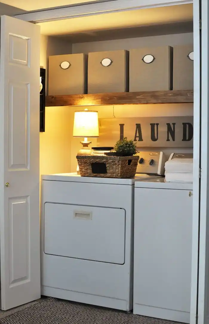 Stylish Ways To Take Full Advantage Of Your Laundry Shelves