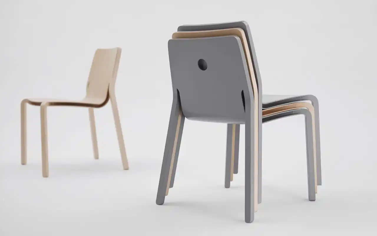 Layer plywood stacked chairs