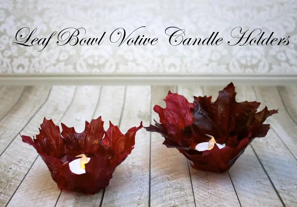 Leaf Bowl Votive Candle Holders