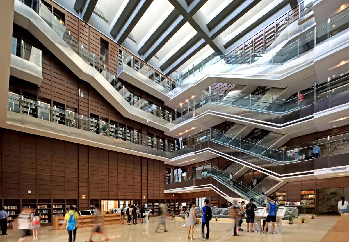 Library of Central University of Finance and Economics China - Design interior
