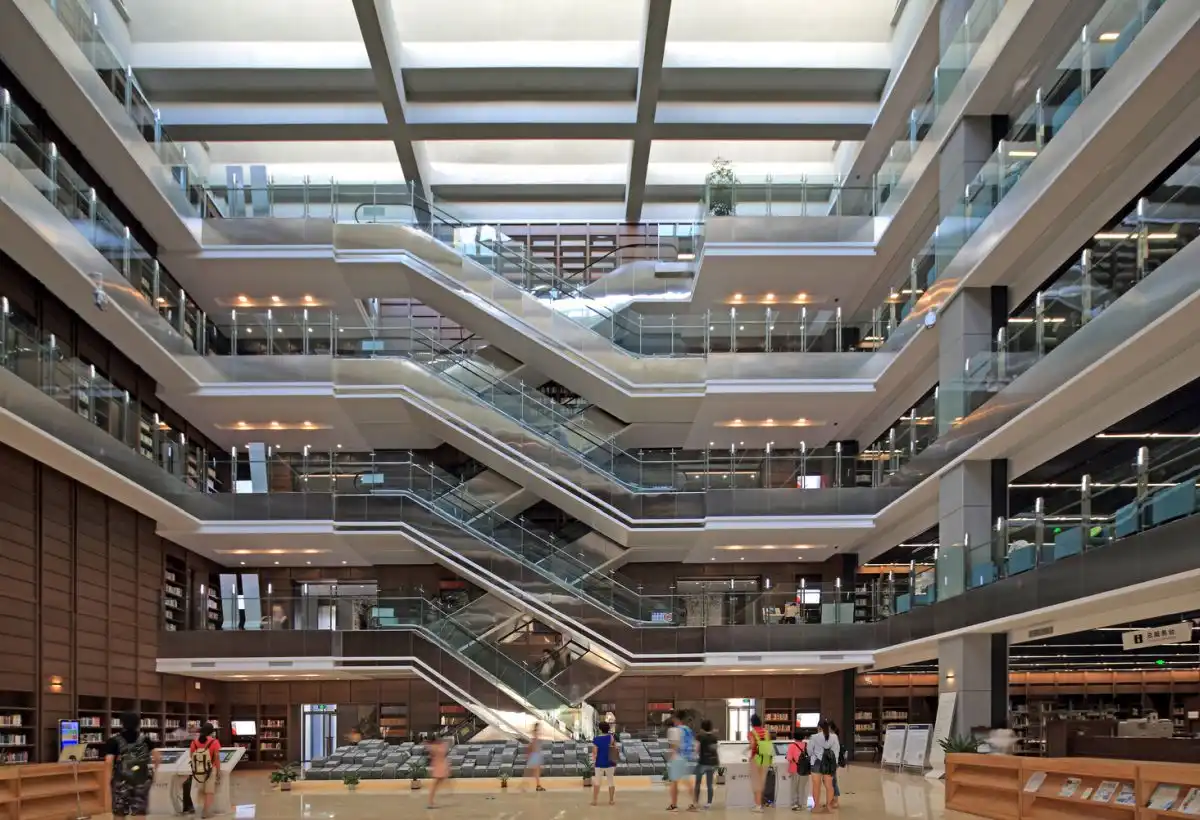 Library of Central University of Finance and Economics China - staircase