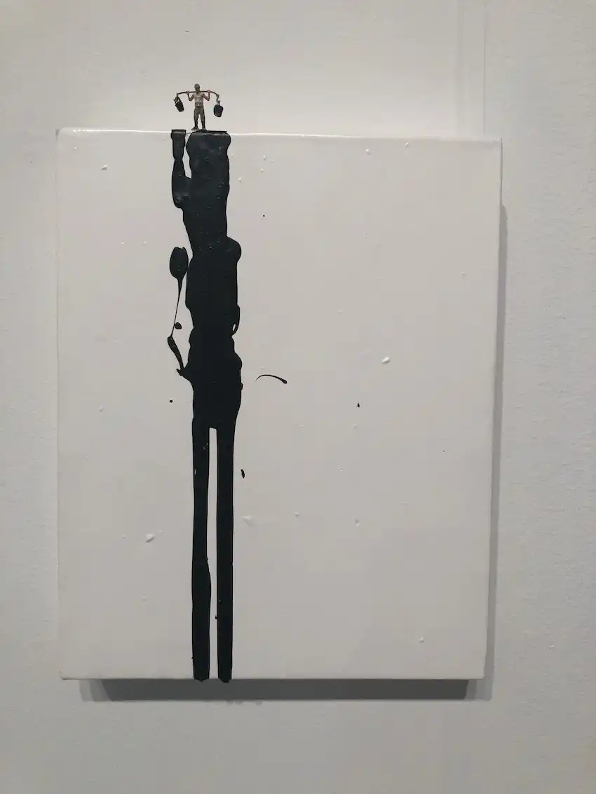 Minimalist art can also play on a small detail.