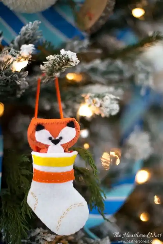 Little Fox felt Christmas Tree Ornament