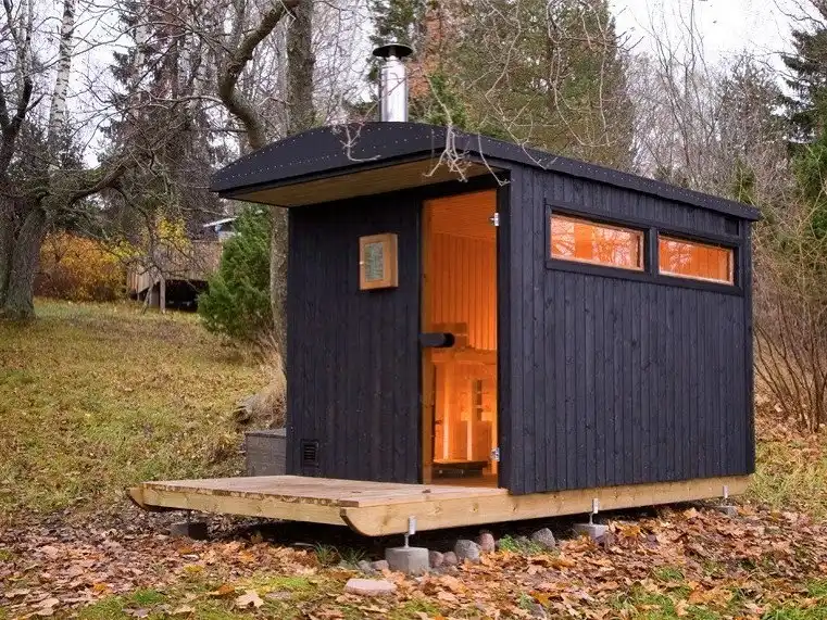 Little sauna design into the middle of forest