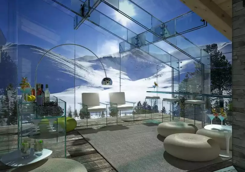 Living room Transparent house concept by santambrogiomilano