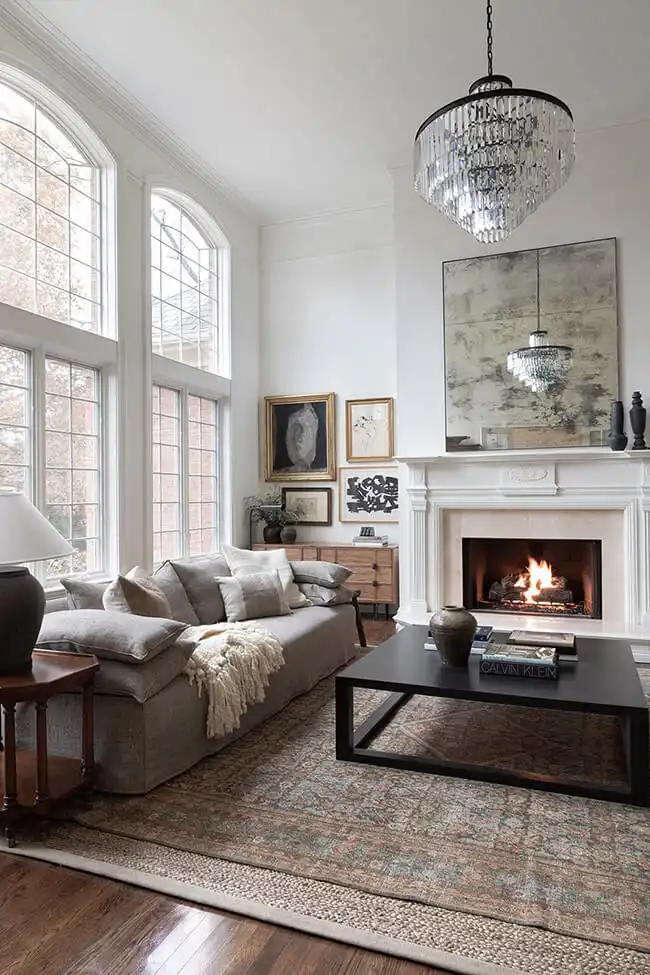 Living room by Indianapolis firm Haus Love Interiors