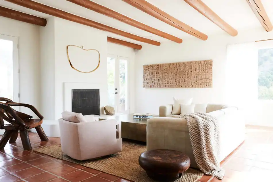 Living room gorgeous villa in Mission Cannon Santa Barbara