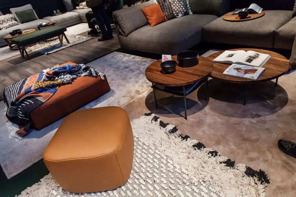 Ottomans are a more casual option than chairs.
