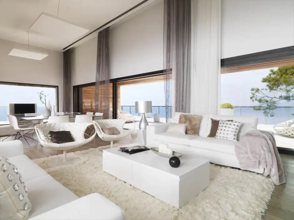 It's not just the the color palette of the interior design that matters. The windows bring in plenty of color too