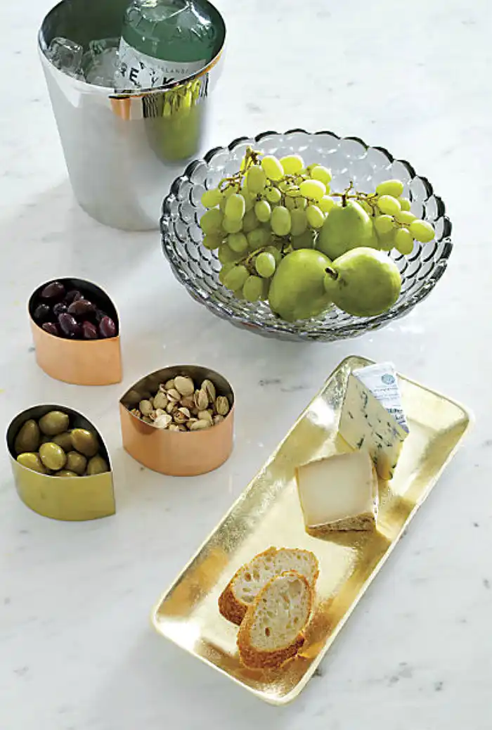 Long gold platter