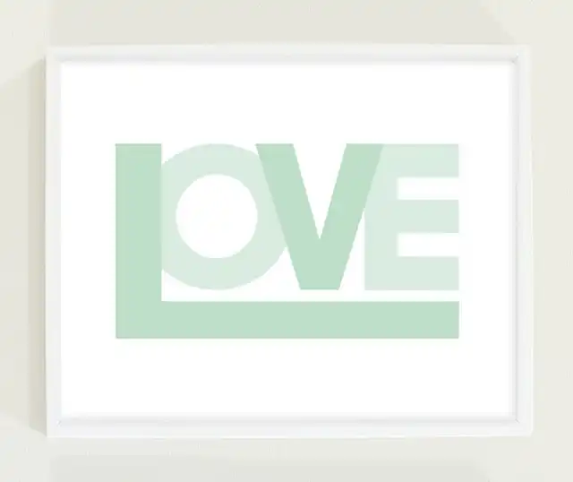 Love mint print