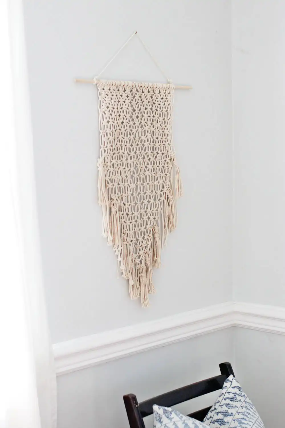 Macrame wall hanging easy accent
