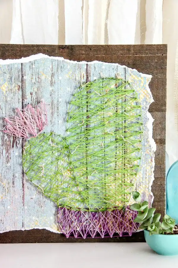 Make a Cactus String Art Piece for Your Wall