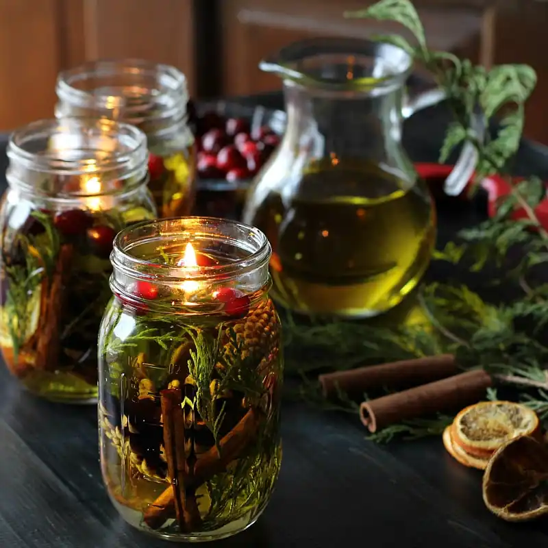 Make a Mason Jar Oil Candle Lamp Gifts for the Holidays