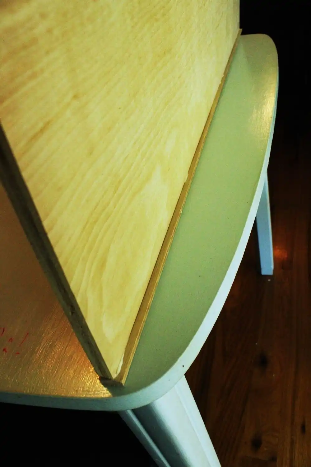 Make sure to keep one edge of the trim