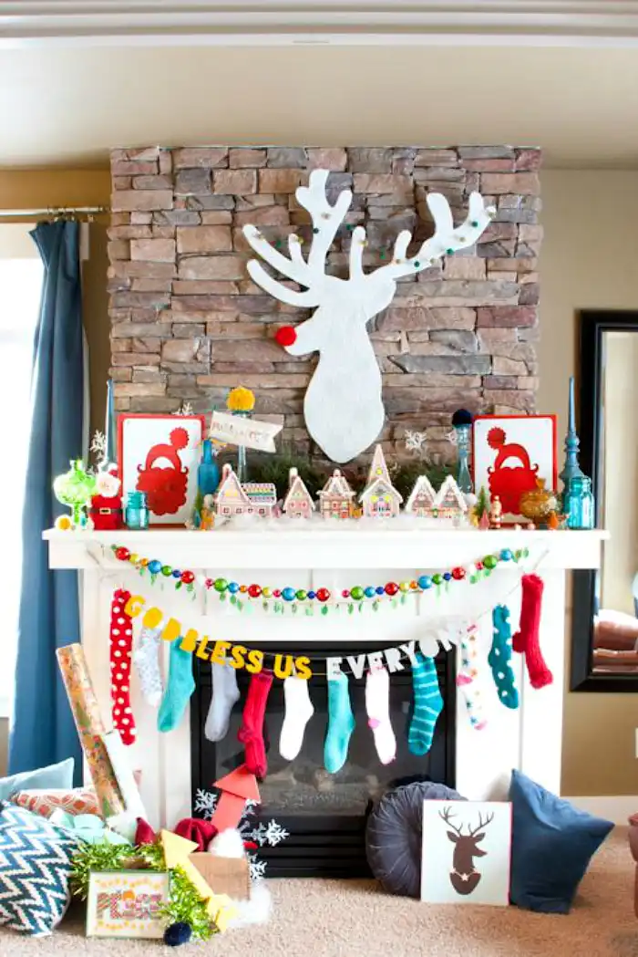 Mantle christmas village