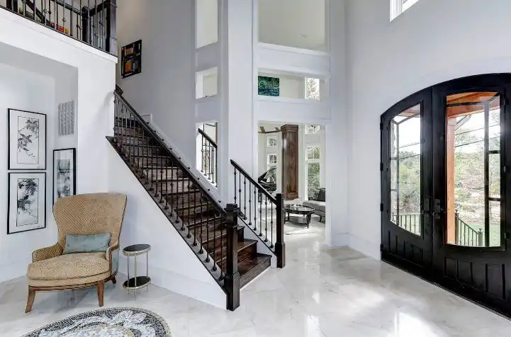 Marble entryway floors