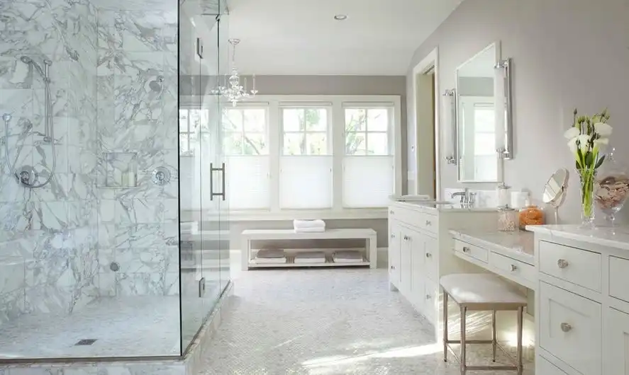 Marble shower tile design