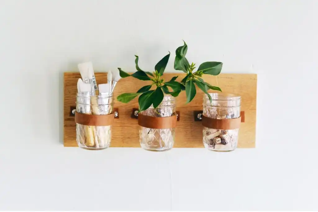 Mason Jar Wall Organizer