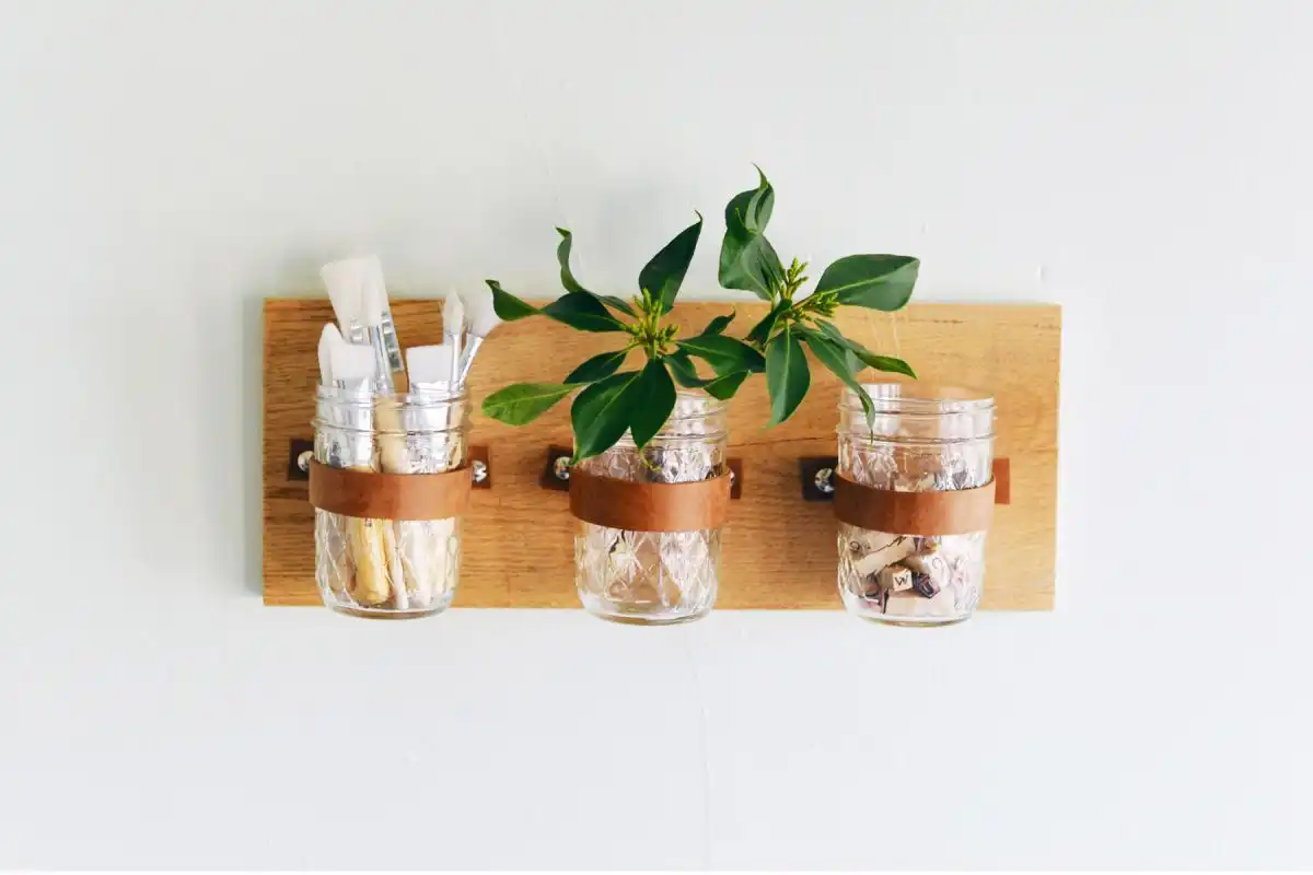 Mason Jar Wall Organizer- DIY gift for mom
