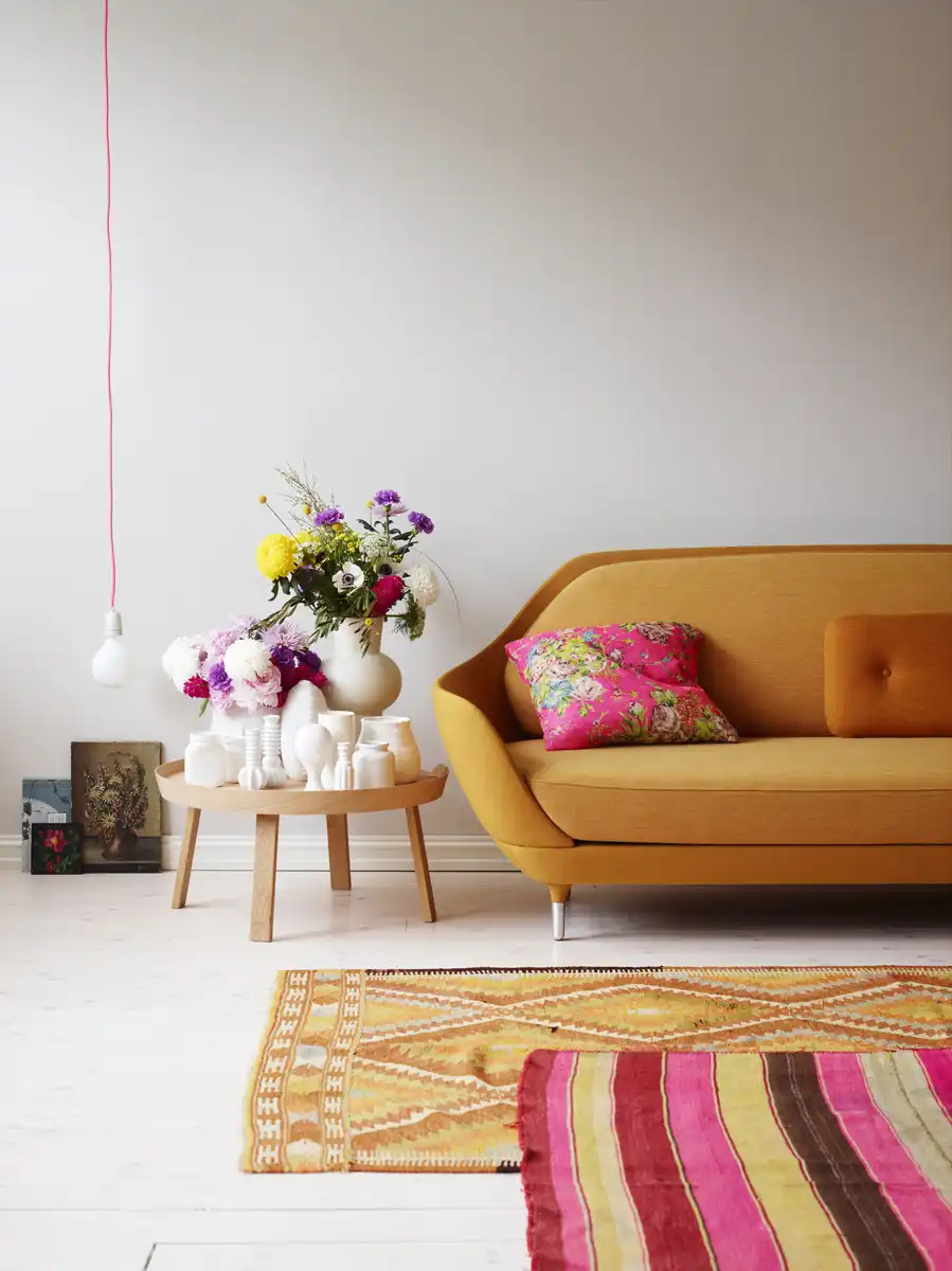 Matching colorful rugs