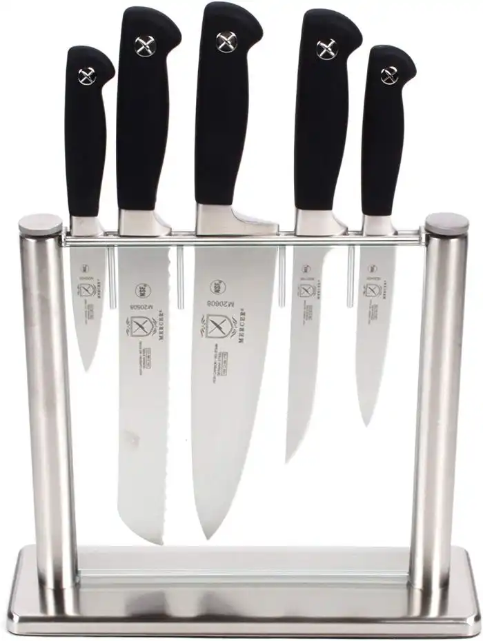 Mercer Culinary Genesis 6 Piece Forged Knife Block Set