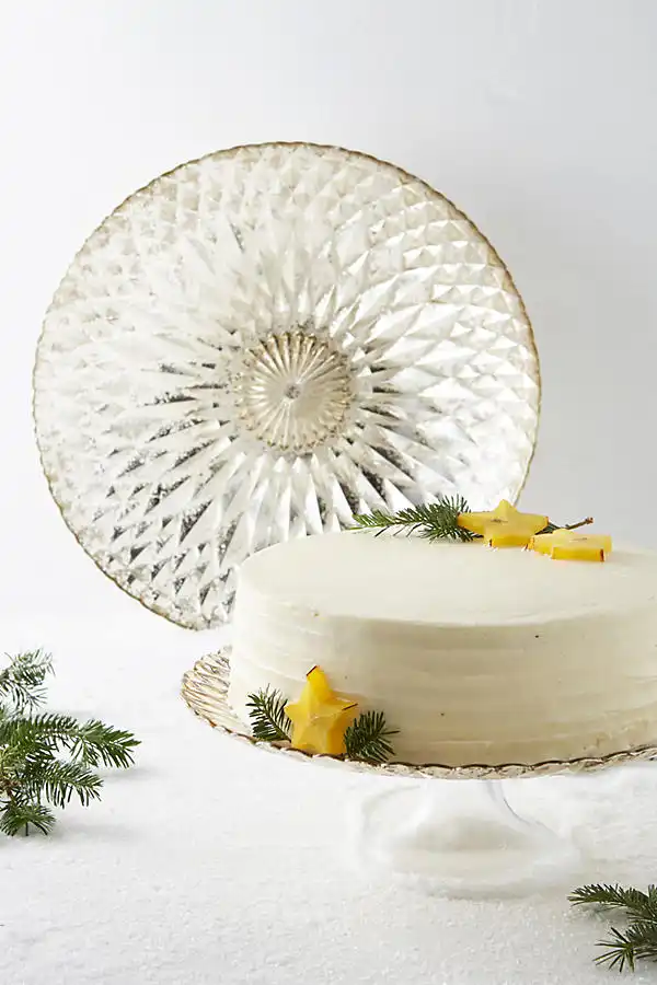 Mercury glass cake stand