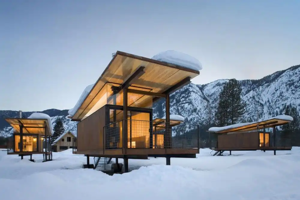 Micro Hotel - Rolling Huts by Olson Kundig