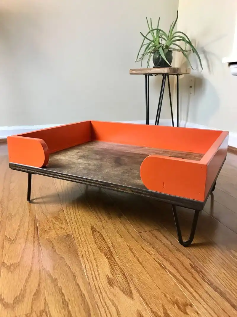 Mid Century Modern Pet Bed hairpin legs