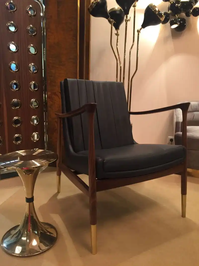 Mid century style with gold accents