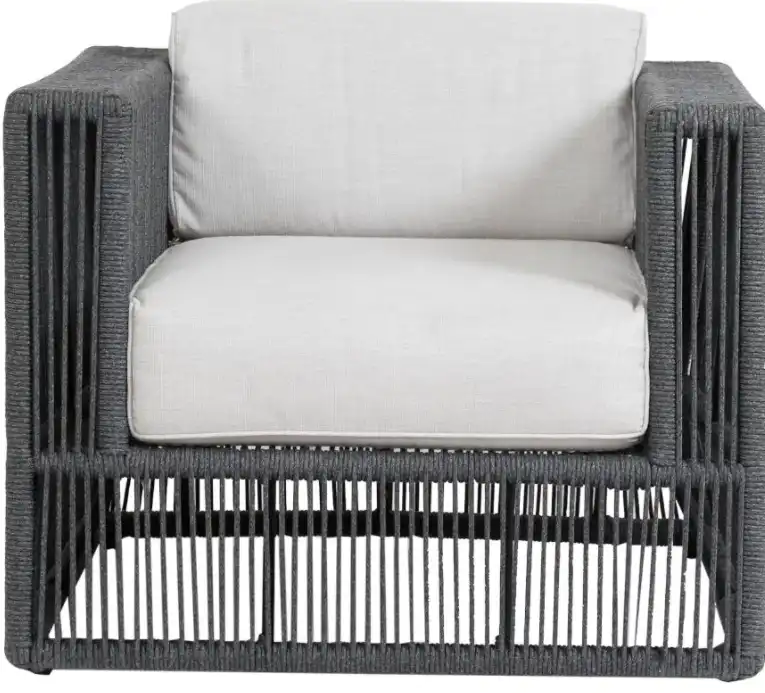 Milano Aluminum And Woven Rope Patio Club Chair