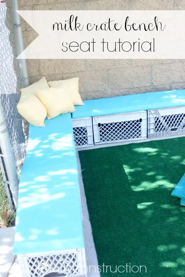 Milk crate bench seat
