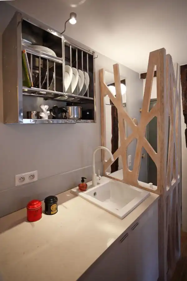 Mini 12sqm studio apartment design kitchen