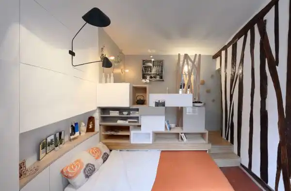 Mini 12sqm studio apartment design sliding bed