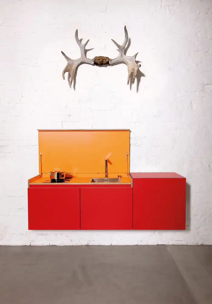 Miniki Mini Kitchens for Small Spaces in Red