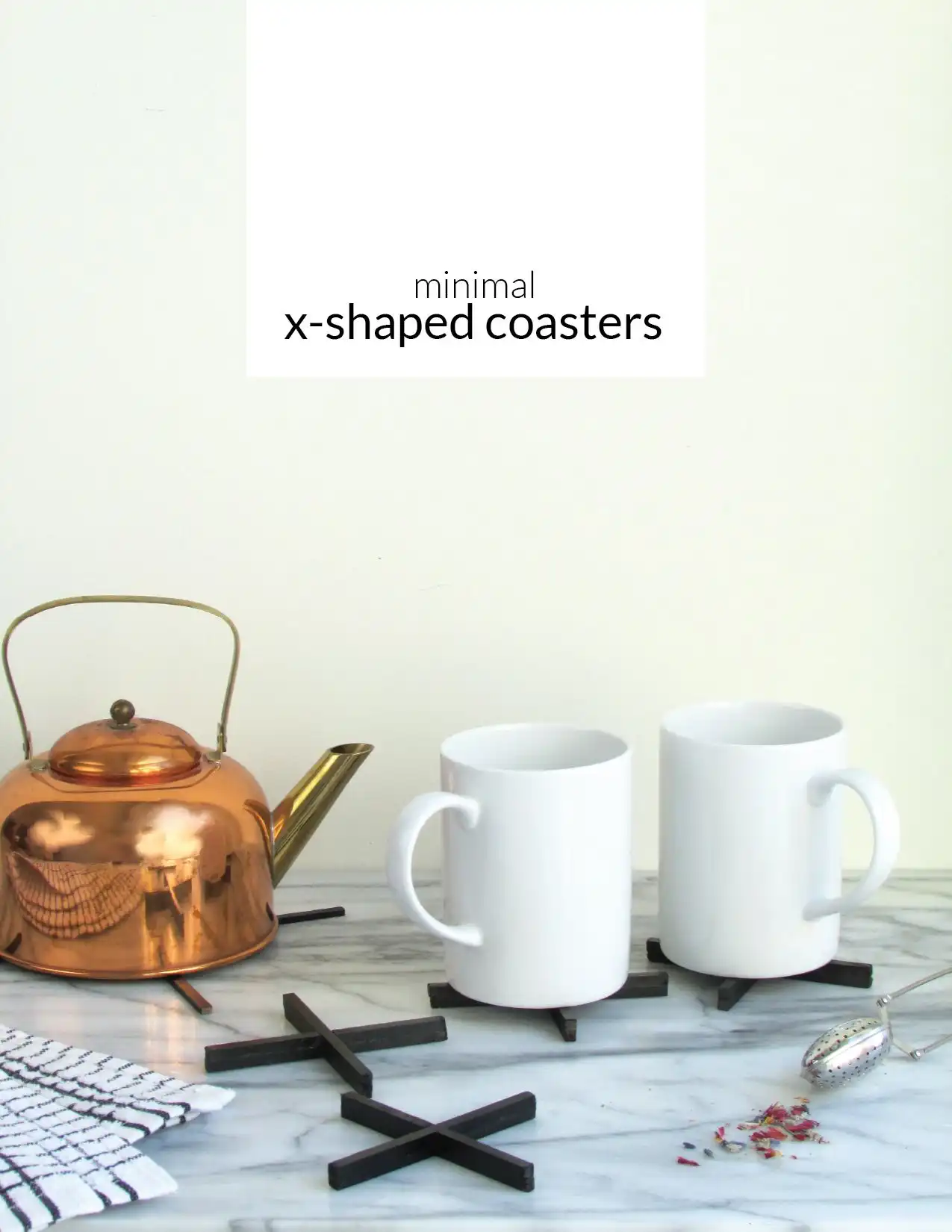 Minimal X Shaped Coaster Set