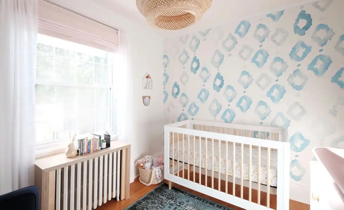 Minimal nursery watercolor pattern wallpaper