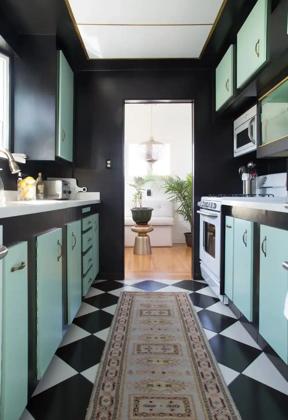 Mint Green and Black