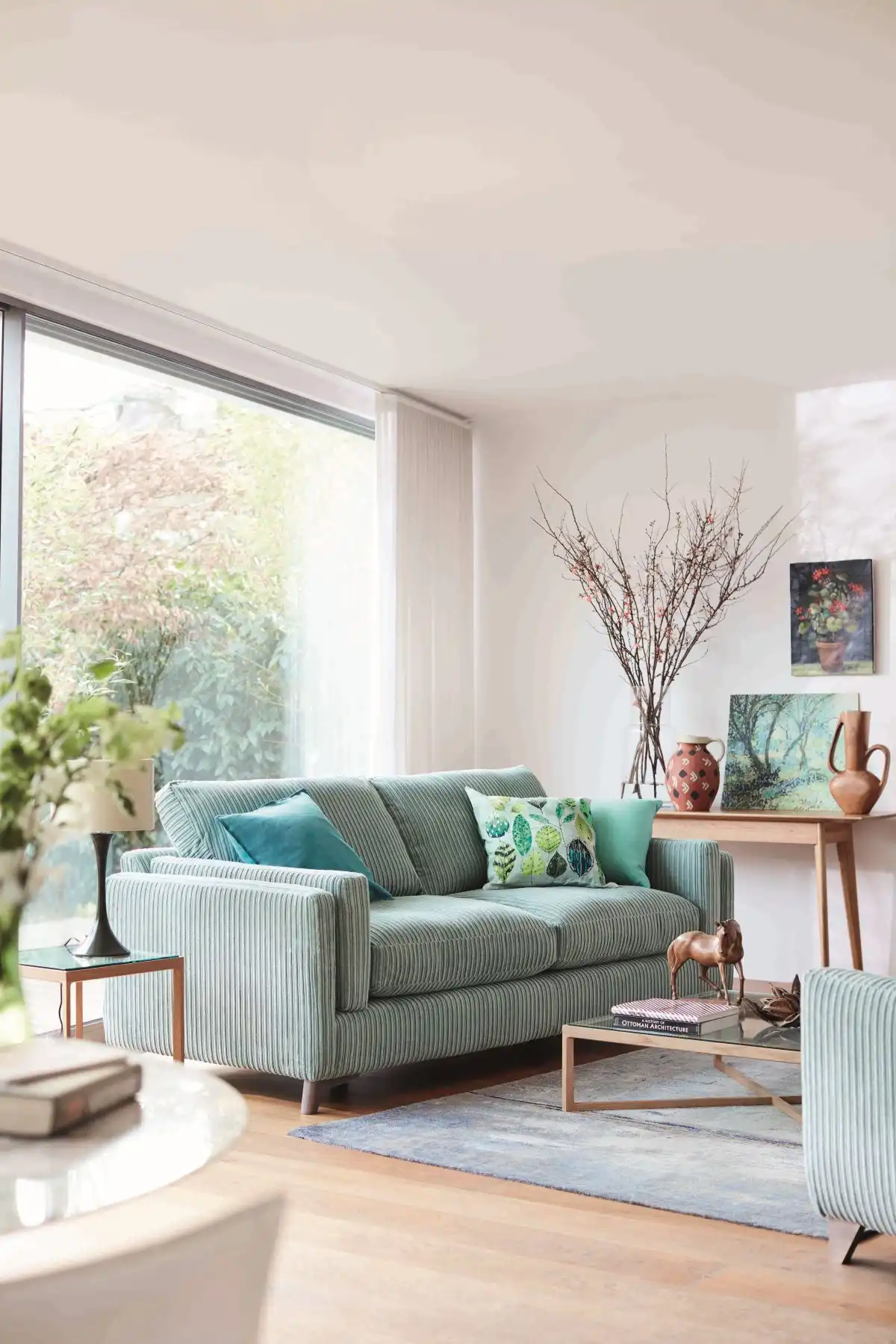 Mint Green and White