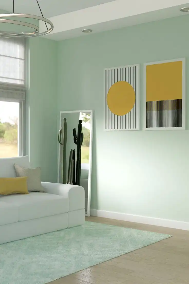 Mint Green and Yellow