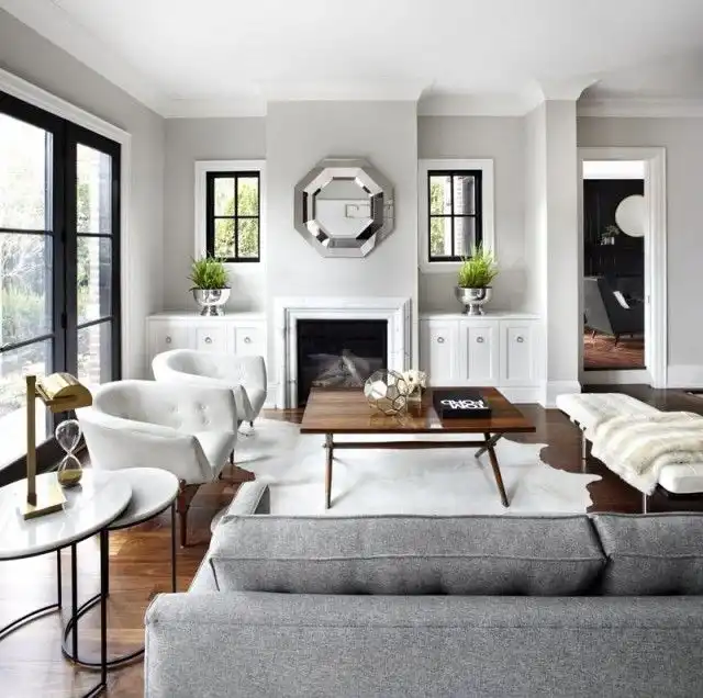 Mirror above the fireplace design