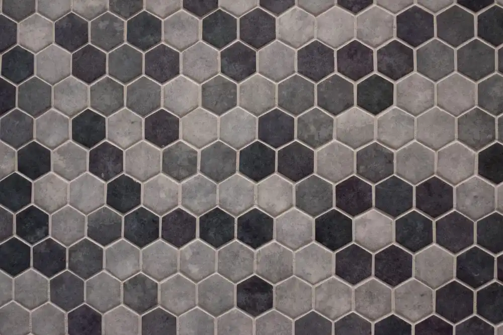Moden hexagon mosaic gray tiles