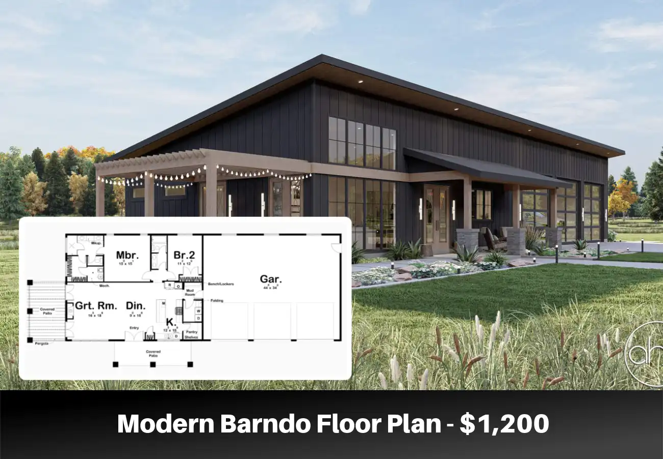 Modern Barndo Floor Plan - $1,200