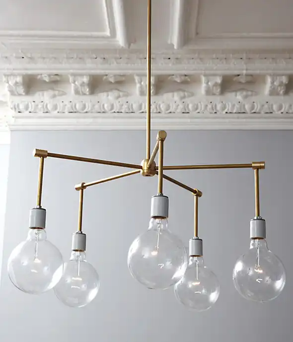 Modern Brass Chandelier